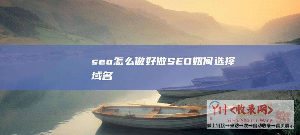 seo怎么做好 (做SEO如何选择域名)