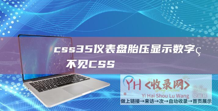 css35仪表盘胎压显示数字看不见CSS