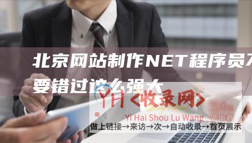 北京网站制作NET程序员不要错过这么强大