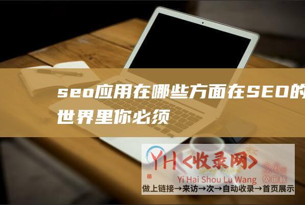 seo应用在哪些方面在的世界里你必须