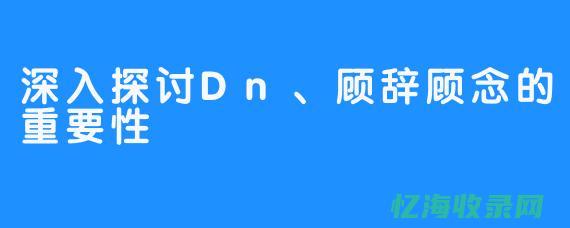 深度探讨dns服务器故障对互联网连接的影响 (深度探讨的近义词)