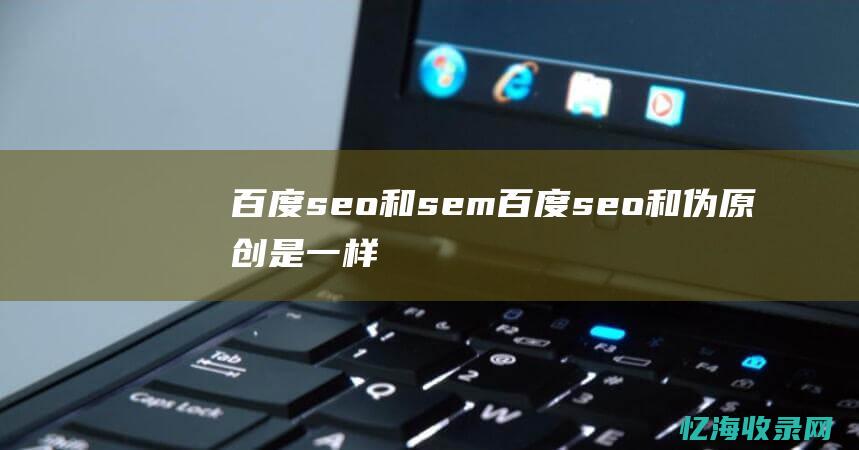 百度seo和sem (百度seo和伪原创是一样的吗)